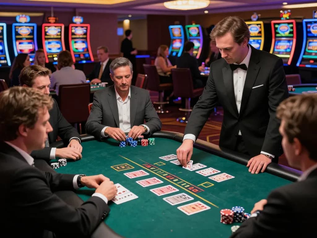 Experience the thrill of high-stakes blackjack gameplay at Da88 casino table.