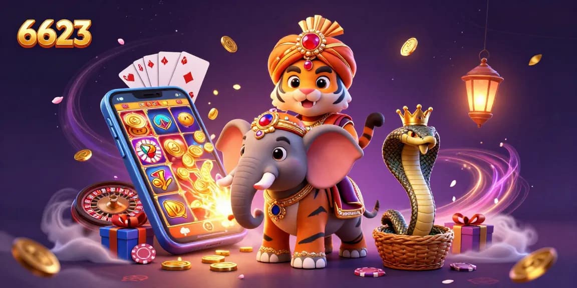 Engage in thrilling slot gaming experiences at 6623 with vibrant visuals and captivating atmosphere.