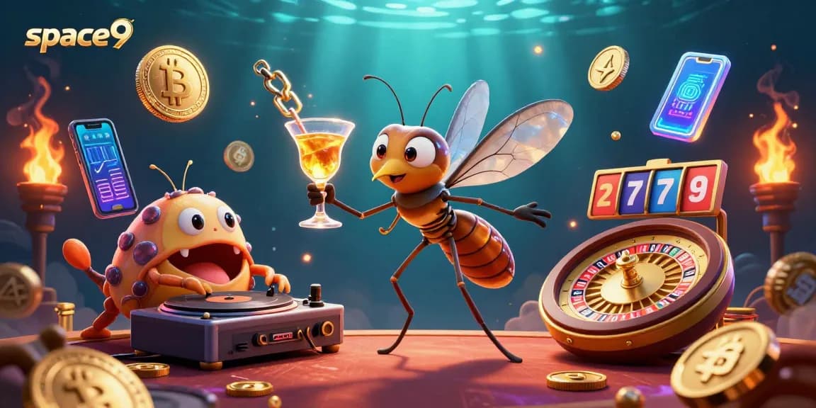 Experience thrilling gameplay at Space9 Casino with lively animated characters and dynamic game elements.