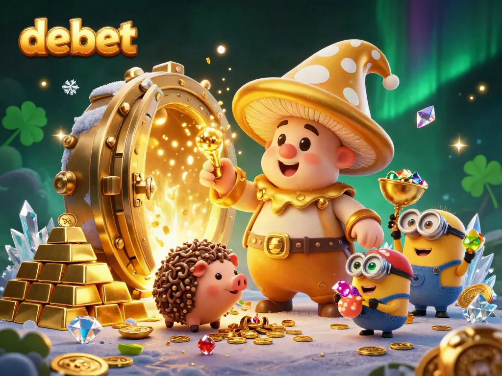Experience gaming magic with debet as a golden mushroom wizard and treasure-hunting pig illuminate the riches.