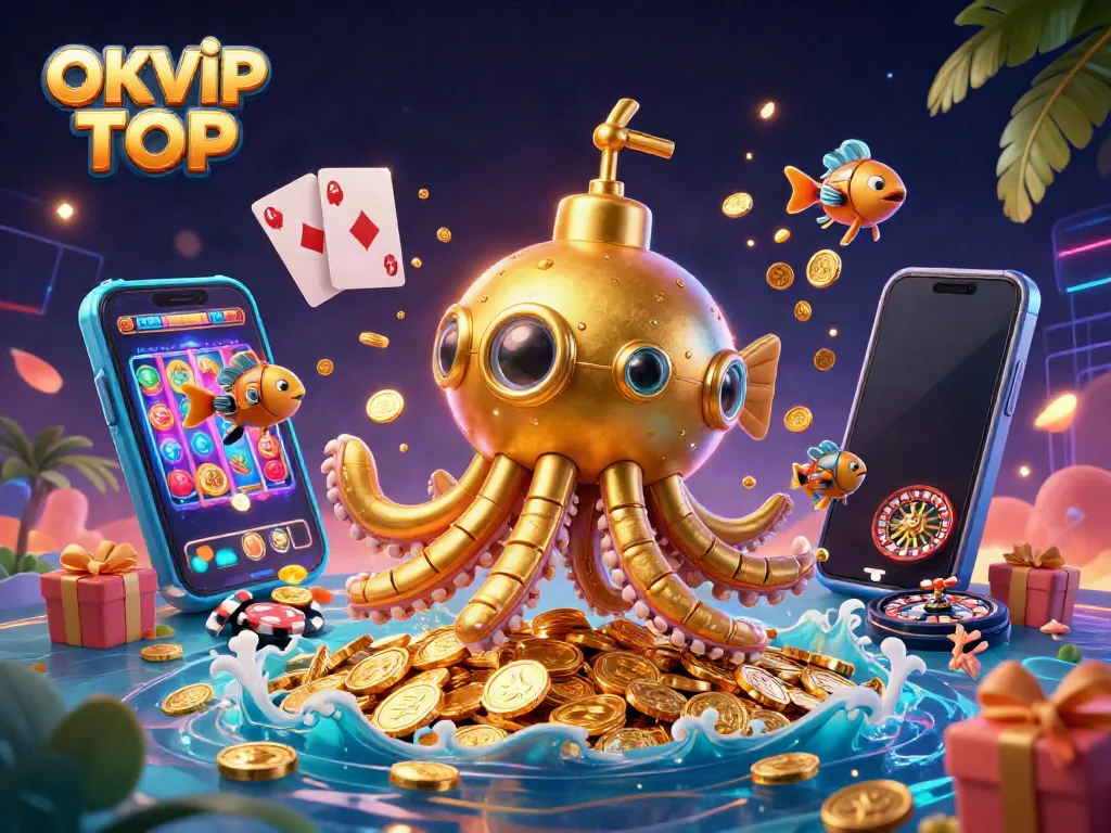 Experience OKVIP TOP's thrilling slots with captivating golden scenes and immersive game elements.