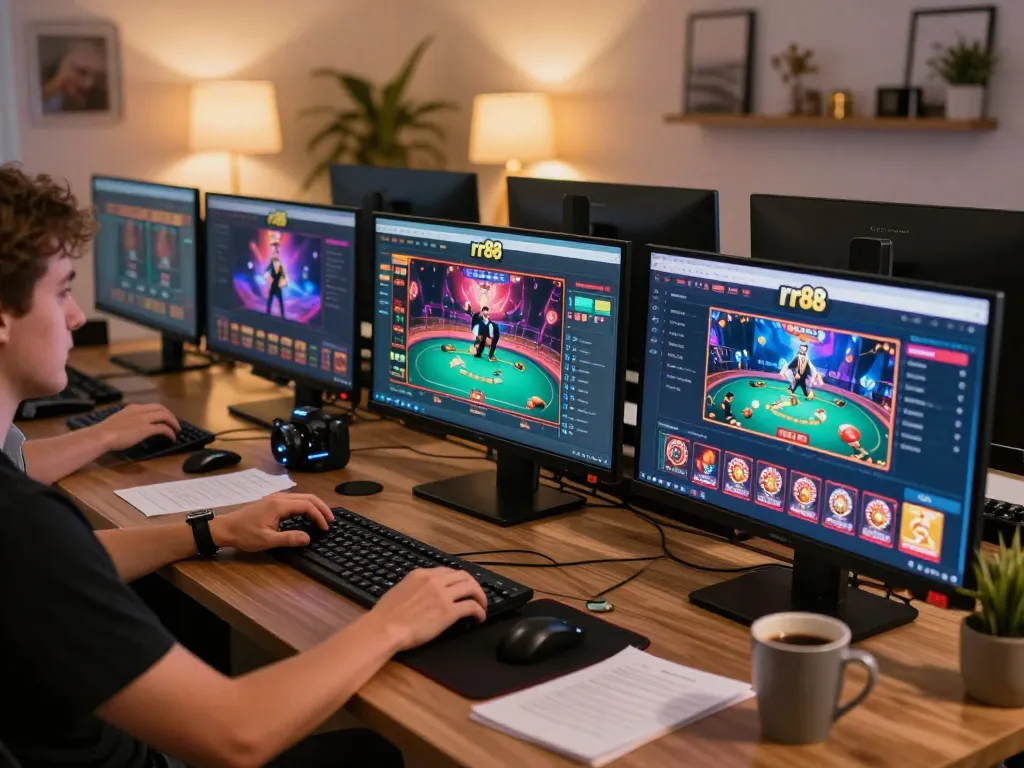 Engaging gameplay on rr88 casino platform using multiple screens for online betting strategy