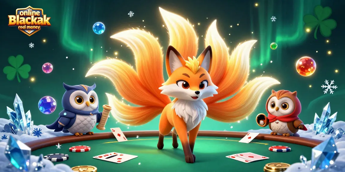 Experience online blackjack real money action in this detailed 3D cartoon illustration featuring vibrant characters and engaging gameplay.
