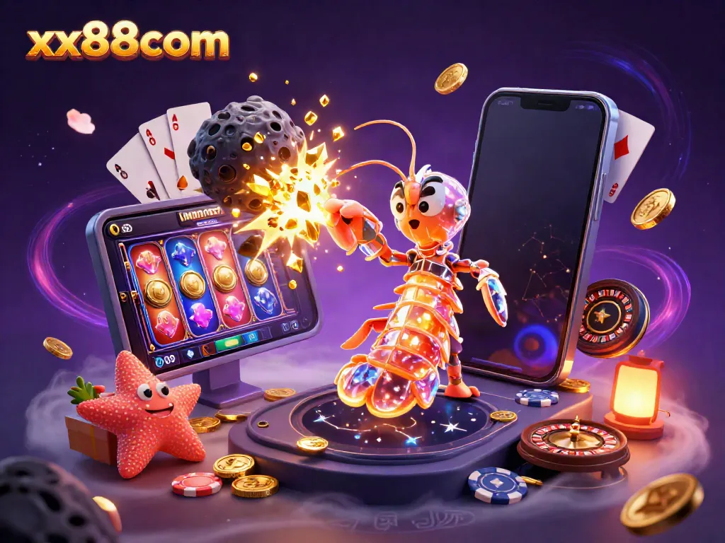 Experience exciting gameplay at xx88com with a colorful slot game and galactic samurai!