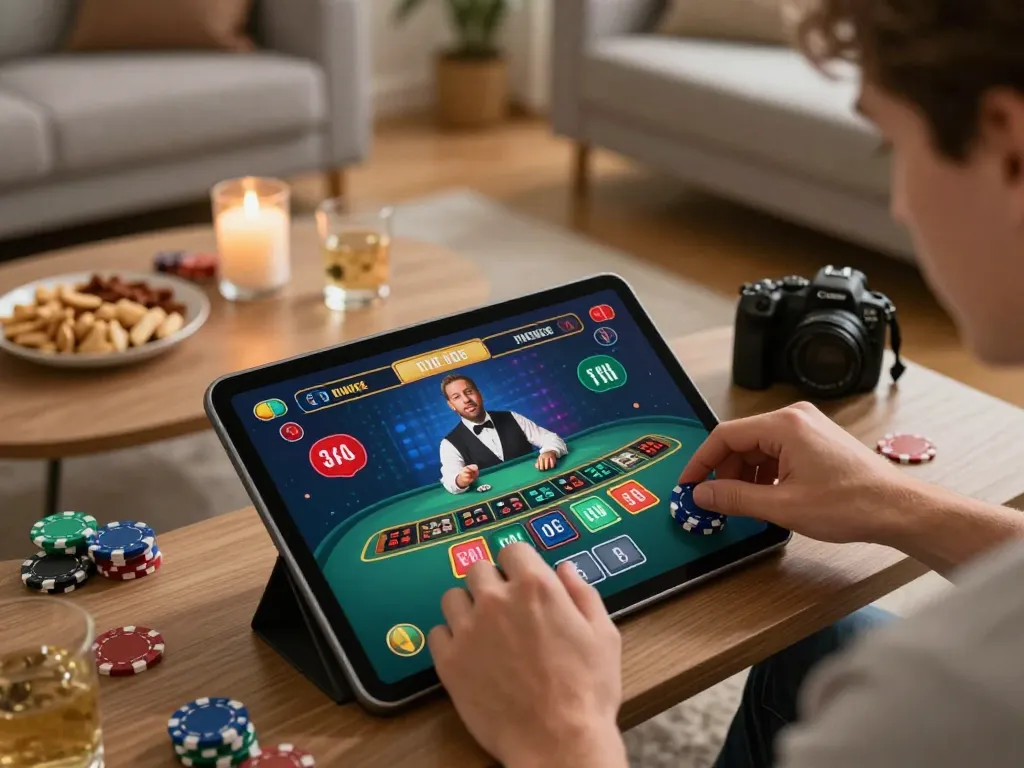 Jun88 players enjoying blackjack game online with strategy and excitement in a cozy setting.
