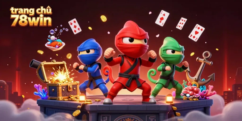 Experience action at trang chủ 78win with a 3D chameleon ninja team battling for treasures.
