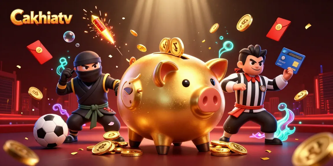 Cakhiatv brings live sports betting excitement with dynamic characters and vibrant decoration.