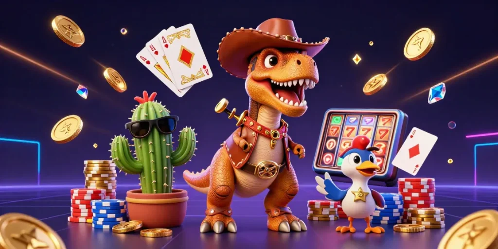 Experience thrilling adventures at lx88 with vibrant 3D characters and dynamic casino elements.