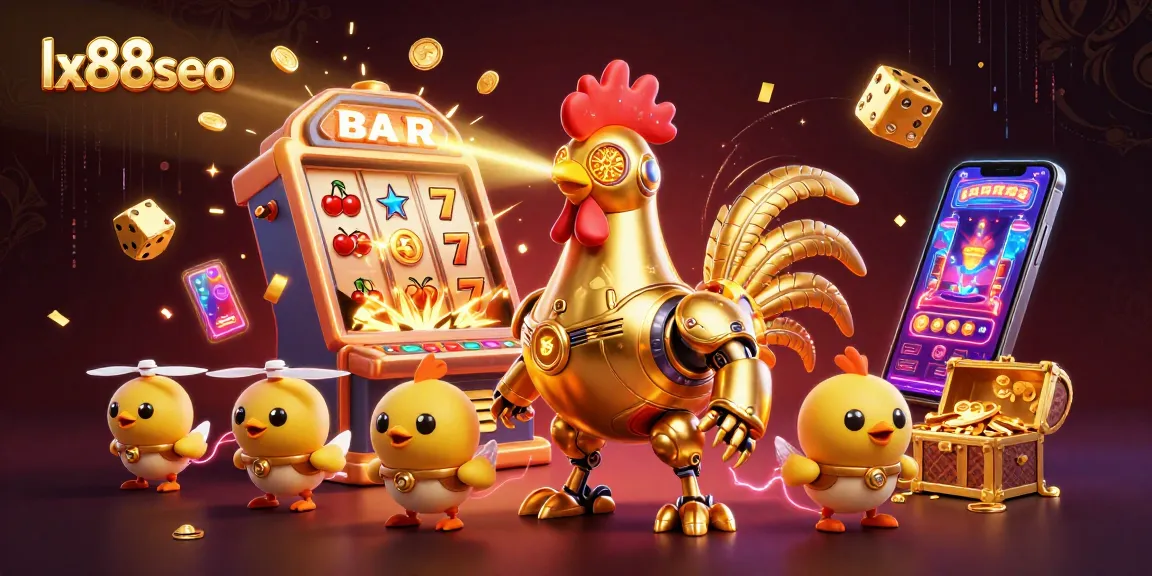 Experience winning at lx88seo with a dynamic casino-themed scene featuring exciting games and characters.