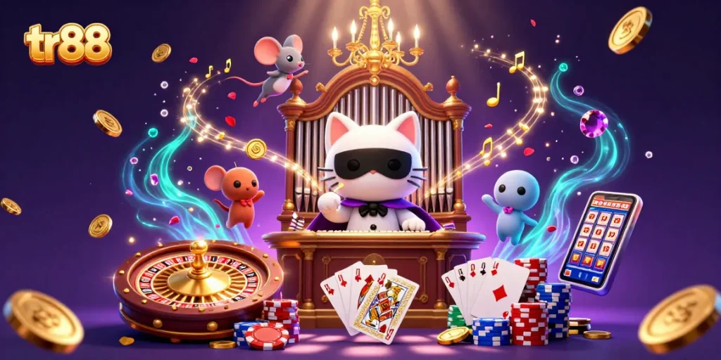 Enjoy the excitement at tr88 as the phantom cat serenades with casino magic and treasures.