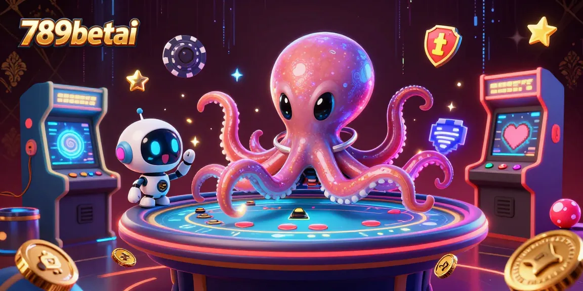 Join the action with 789betai as the alien octopus shuffles poker chips around a dynamic game table.