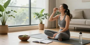 nasiona Ministry of Cannabis featured in a wellness home scene with CBD oil tincture and greenery, showcasing natural wellness.