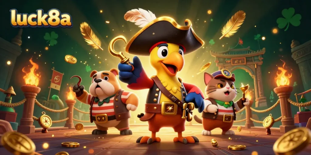 Join the pirate captain and friends in the ultimate luck8a gambling adventure filled with action and fun!